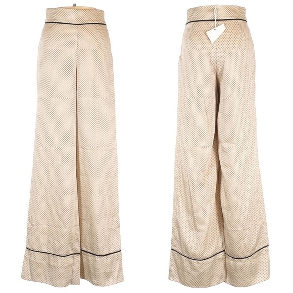 Moda Zeta Dotted Guy Pants Cream Satin Size 2 - Picture 2 of 9